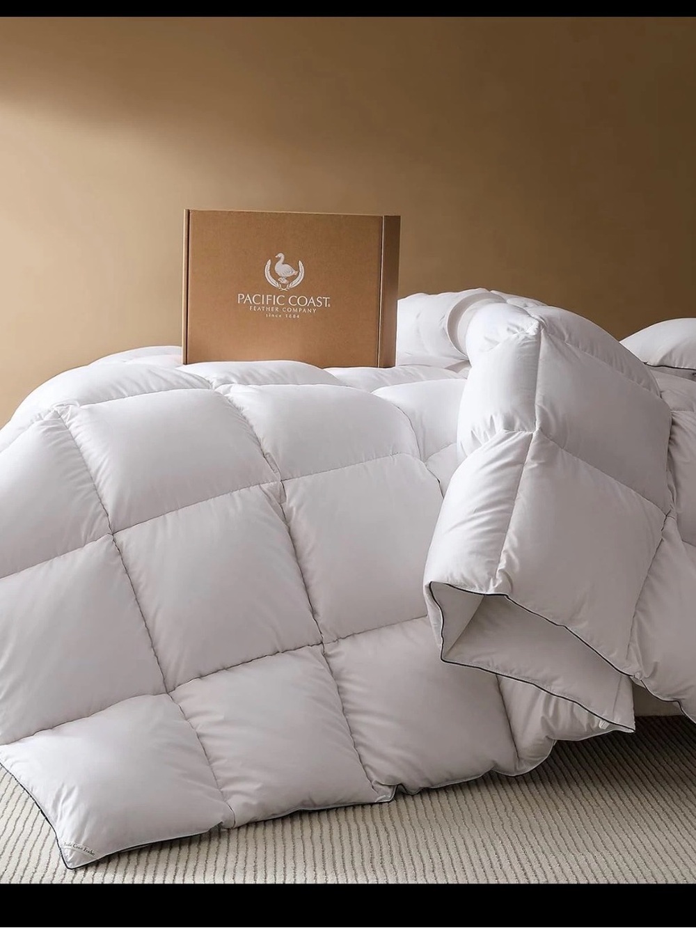 PACIFIC COAST, King Size Goose Feather Down Duvet - Extra Fluffy White -